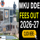 MKU DDE Fee Structure 2026 Out @mkuniversity.ac.in/dde; Check Course-wise Fees